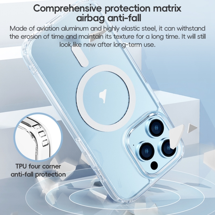 For iPhone 15 Pro Max ZGA Magsafe Clear PC Hybrid TPU Phone Case(Transparent) For iPhone 15 Pro Max ZGA Magsafe Clear PC Hybrid TPU Phone Case(Transparent)