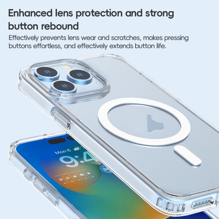 For iPhone 15 Pro Max ZGA Magsafe Clear PC Hybrid TPU Phone Case(Transparent) For iPhone 15 Pro Max ZGA Magsafe Clear PC Hybrid TPU Phone Case(Transparent)