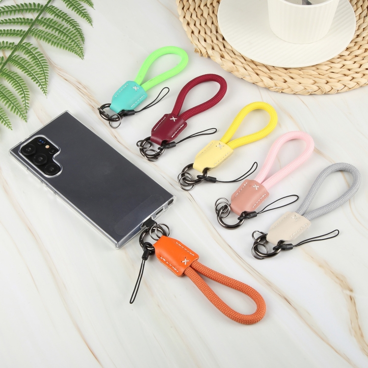 Keychain Pure Color Mobile Phone Anti-lost Short Lanyard(Red) Keychain Pure Color Mobile Phone Anti-lost Short Lanyard(Red)