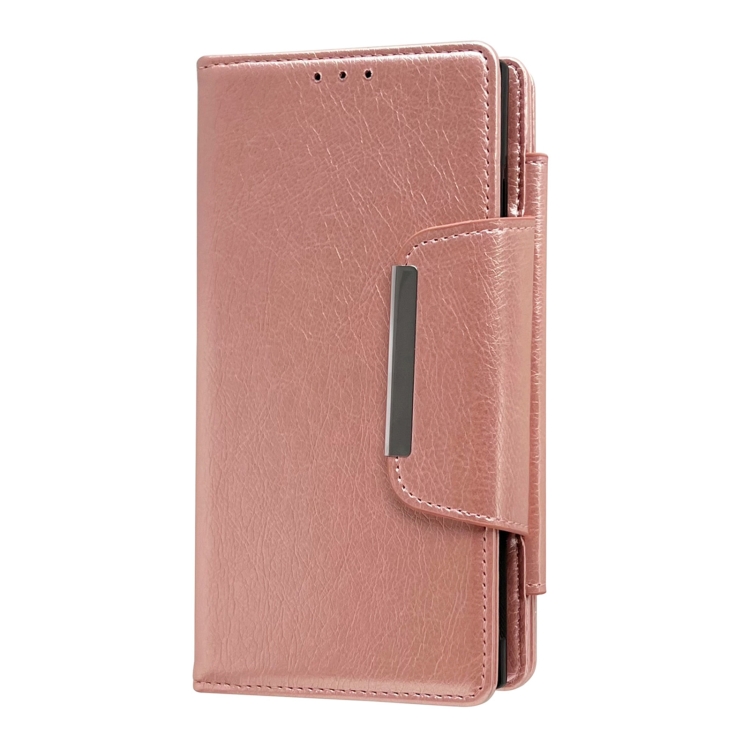 For Samsung Galaxy S22 5G Multifunctional 7-Card Wallet Leather Phone Case(Rose Gold) For Samsung Galaxy S22 5G Multifunctional 7-Card Wallet Leather Phone Case(Rose Gold)