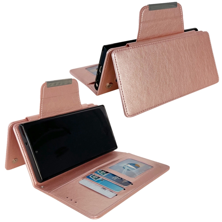 For Samsung Galaxy S22 5G Multifunctional 7-Card Wallet Leather Phone Case(Rose Gold) For Samsung Galaxy S22 5G Multifunctional 7-Card Wallet Leather Phone Case(Rose Gold)