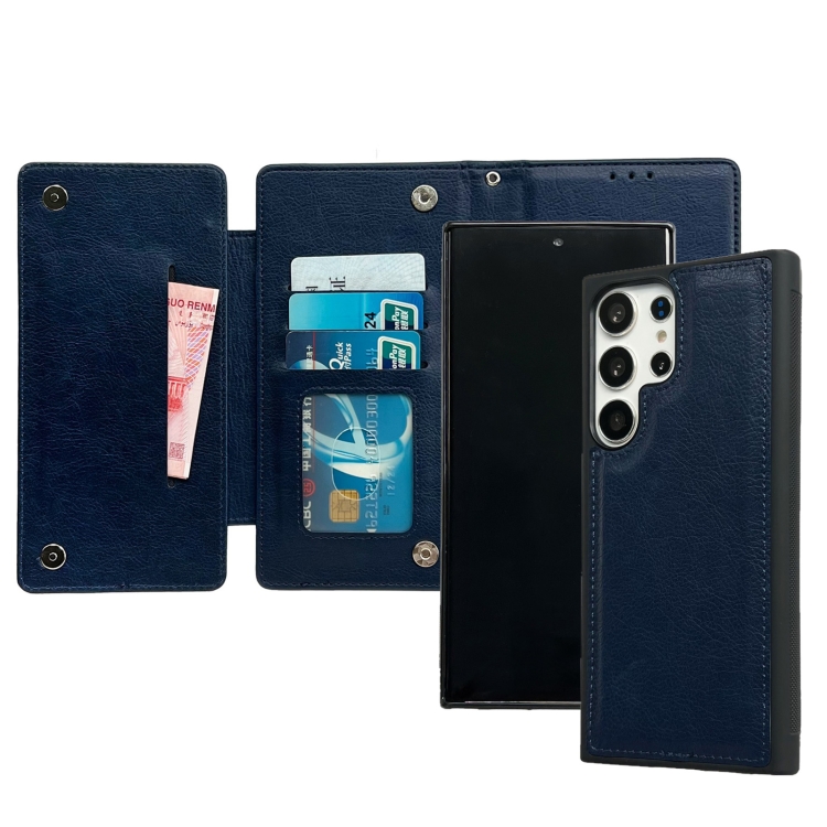 For Samsung Galaxy S21 Ultra 5G Multifunctional 7-Card Wallet Leather Phone Case(Royal Blue) For Samsung Galaxy S21 Ultra 5G Multifunctional 7-Card Wallet Leather Phone Case(Royal Blue)