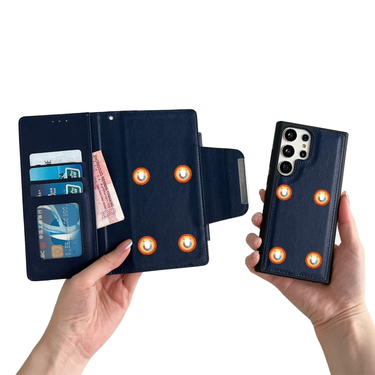 For Samsung Galaxy S21 Ultra 5G Multifunctional 7-Card Wallet Leather Phone Case(Royal Blue) For Samsung Galaxy S21 Ultra 5G Multifunctional 7-Card Wallet Leather Phone Case(Royal Blue)