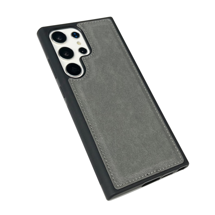 For Samsung Galaxy S22 Ultra 5G Cowhide Texture Back Cover Phone Case(Grey) For Samsung Galaxy S22 Ultra 5G Cowhide Texture Back Cover Phone Case(Grey)