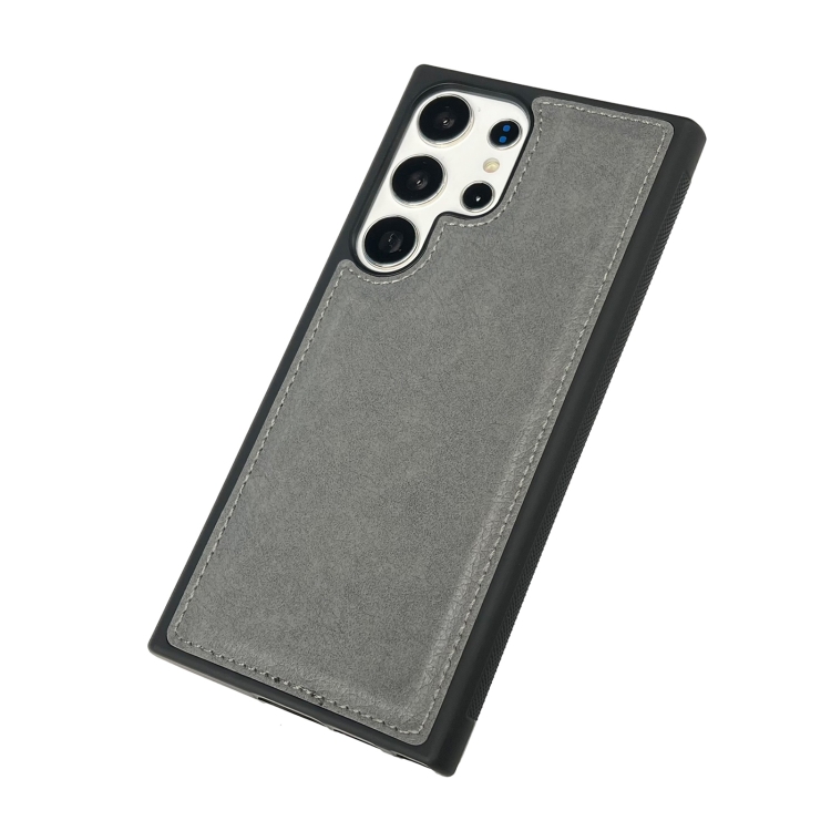 For Samsung Galaxy S22 Ultra 5G Cowhide Texture Back Cover Phone Case(Grey) For Samsung Galaxy S22 Ultra 5G Cowhide Texture Back Cover Phone Case(Grey)