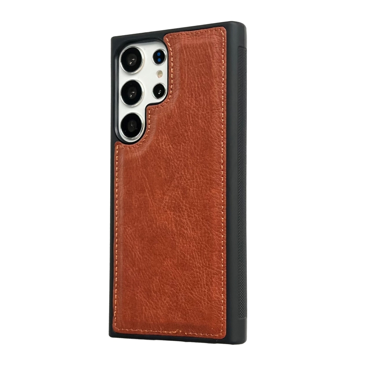 For Samsung Galaxy S21+ 5G Cowhide Texture Back Cover Phone Case(Brown) For Samsung Galaxy S21+ 5G Cowhide Texture Back Cover Phone Case(Brown)