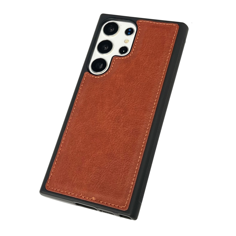 For Samsung Galaxy S21+ 5G Cowhide Texture Back Cover Phone Case(Brown) For Samsung Galaxy S21+ 5G Cowhide Texture Back Cover Phone Case(Brown)