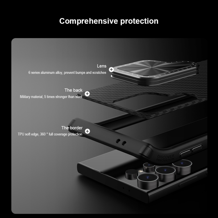 For Samsung Galaxy S24 Ultra 5G NILLKIN Aramid Fiber Phone Case(Black) For Samsung Galaxy S24 Ultra 5G NILLKIN Aramid Fiber Phone Case(Black)