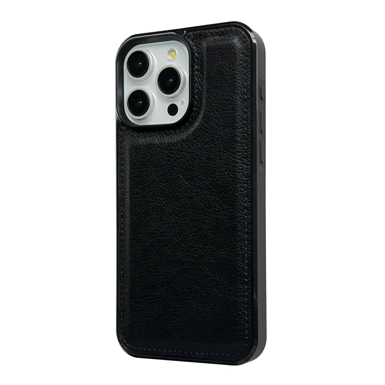 For iPhone 14 Plus Cowhide Texture Back Cover Phone Case(Black) For iPhone 14 Plus Cowhide Texture Back Cover Phone Case(Black)