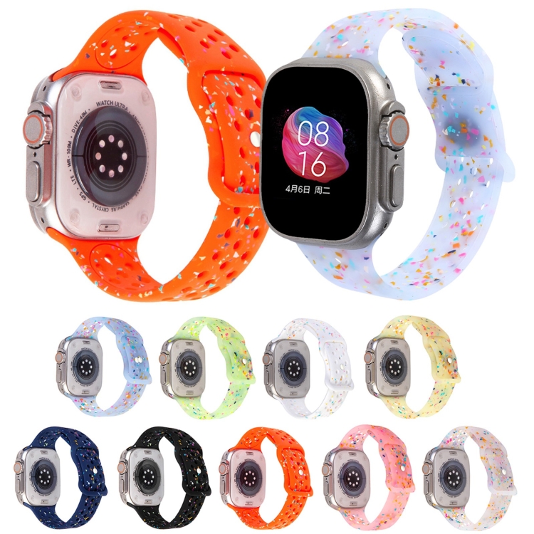 For Apple Watch Series 40mm Jelly Color Dots Liquid Silicone