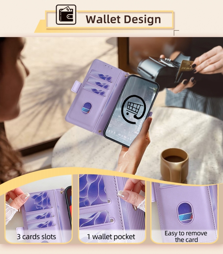 For Samsung Galaxy S22 5G Crossbody Chain Leather Phone Case(Purple) For Samsung Galaxy S22 5G Crossbody Chain Leather Phone Case(Purple)
