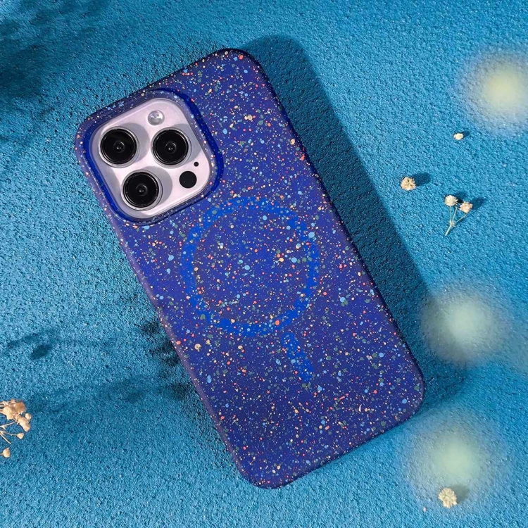 For iPhone 15 Pro Colorful Frosted Magsafe PC Hybrid TPU Phone Case(Blue) For iPhone 15 Pro Colorful Frosted Magsafe PC Hybrid TPU Phone Case(Blue)