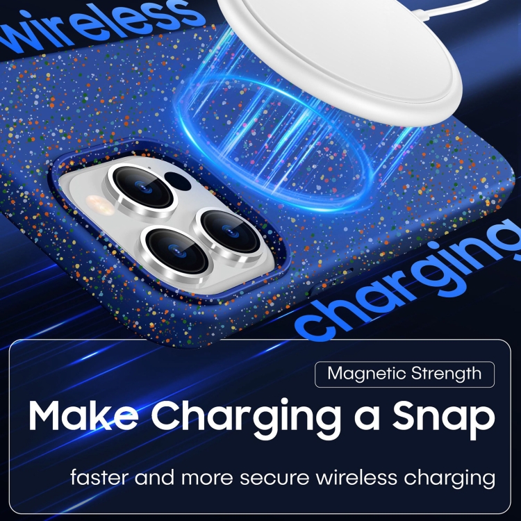 For iPhone 16 Pro Max Colorful Frosted Magsafe PC Hybrid TPU Phone Case(White) For iPhone 16 Pro Max Colorful Frosted Magsafe PC Hybrid TPU Phone Case(White)