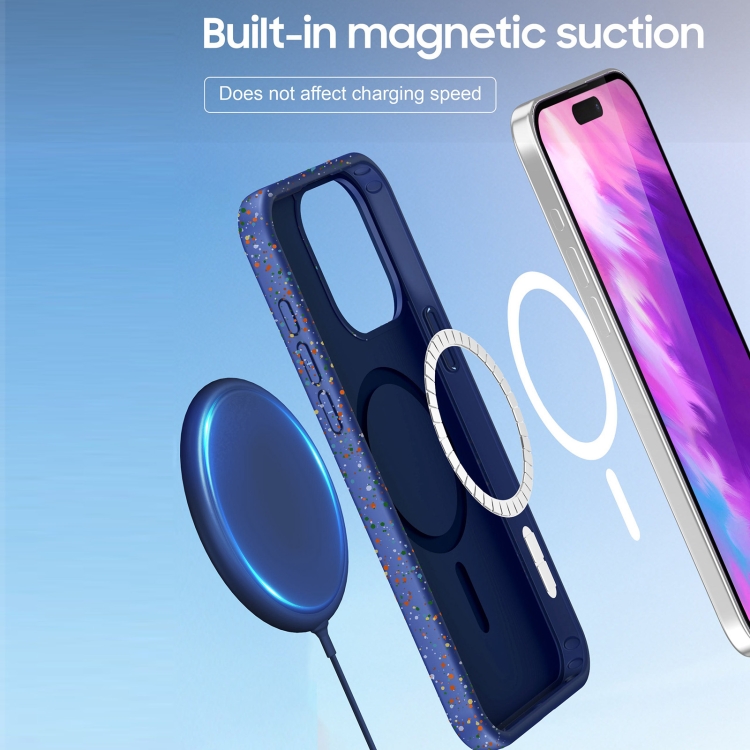For iPhone 16 Pro Max Colorful Frosted Magsafe PC Hybrid TPU Phone Case(White) For iPhone 16 Pro Max Colorful Frosted Magsafe PC Hybrid TPU Phone Case(White)