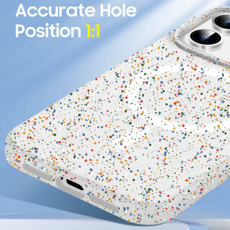 For iPhone 16 Pro Max Colorful Frosted Magsafe PC Hybrid TPU Phone Case(White) For iPhone 16 Pro Max Colorful Frosted Magsafe PC Hybrid TPU Phone Case(White)