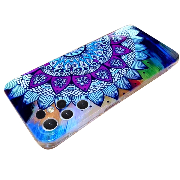 For Samsung Galaxy S24 Ultra 5G Colored Drawing Pattern TPU Phone Case(Half-flower) For Samsung Galaxy S24 Ultra 5G Colored Drawing Pattern TPU Phone Case(Half-flower)