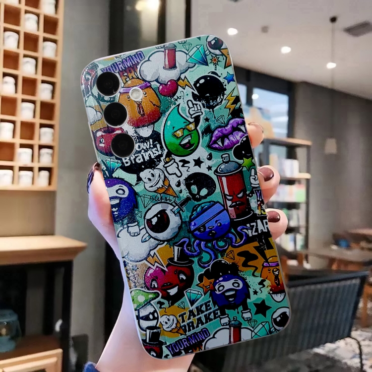 For Samsung Galaxy S23 FE 5G Colored Drawing Pattern TPU Phone Case(Graffiti) For Samsung Galaxy S23 FE 5G Colored Drawing Pattern TPU Phone Case(Graffiti)