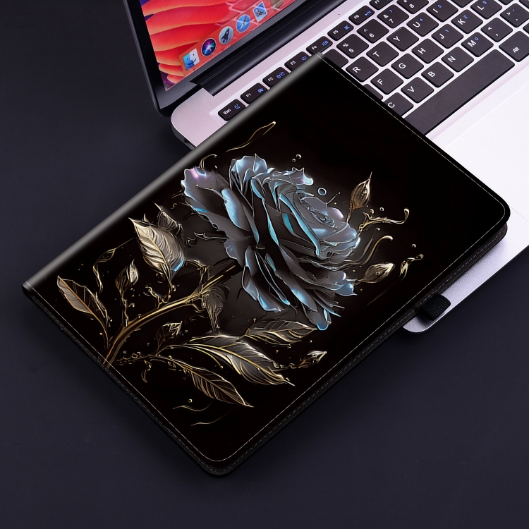 For iPad Air / Air 2 / 9.7 2017 / 2018 Crystal Texture Painted Leather Smart Tablet Case(Black Rose) For iPad Air / Air 2 / 9.7 2017 / 2018 Crystal Texture Painted Leather Smart Tablet Case(Black Rose)
