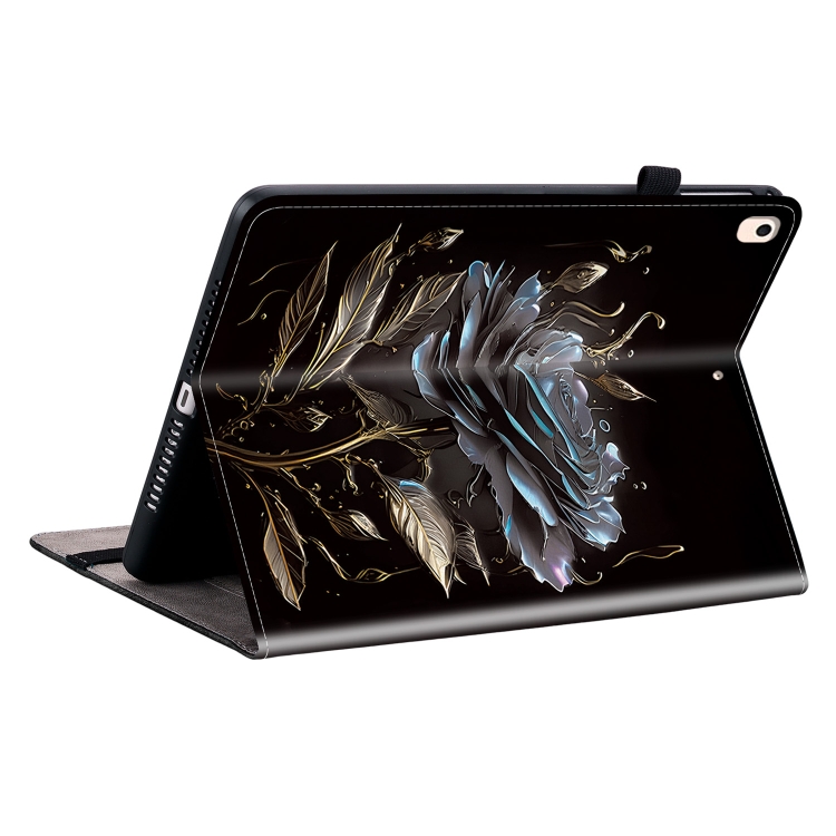 For iPad Air / Air 2 / 9.7 2017 / 2018 Crystal Texture Painted Leather Smart Tablet Case(Black Rose) For iPad Air / Air 2 / 9.7 2017 / 2018 Crystal Texture Painted Leather Smart Tablet Case(Black Rose)