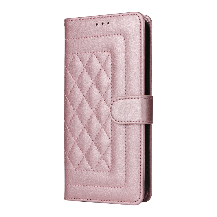 For iPhone SE 2022 / SE 2020 Diamond Lattice Leather Flip Phone Case(Rose Gold) For iPhone SE 2022 / SE 2020 Diamond Lattice Leather Flip Phone Case(Rose Gold)