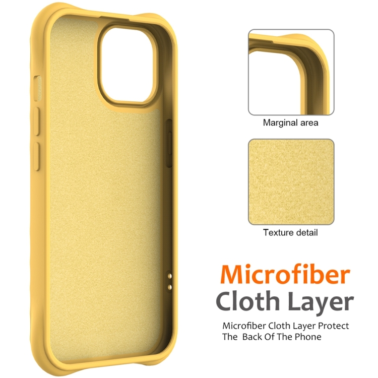 For iPhone 15 Wave Texture MagSafe Magnetic Liquid Silicone Phone Case(Yellow)