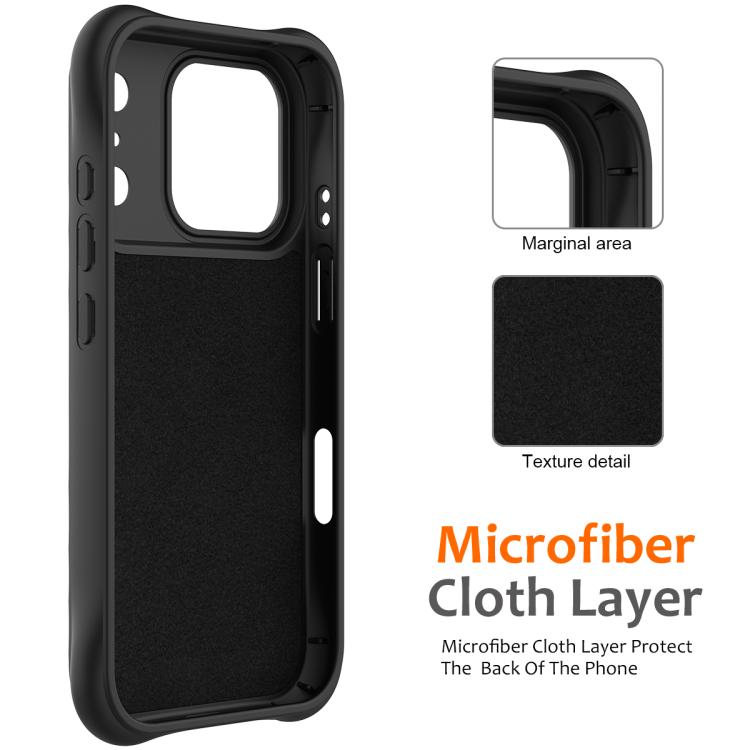 For iPhone 17 Pro Max Wave Texture MagSafe Magnetic Liquid Silicone Phone Case(Black) - 5
