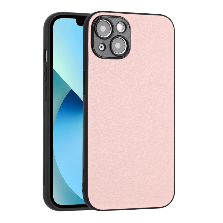 For iPhone 14 R20 Leather Pattern Phone Single Case(Pink) For iPhone 14 R20 Leather Pattern Phone Single Case(Pink)