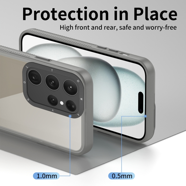 For Samsung Galaxy S24 Ultra 5G Frame Two Color Lens Ring TPU Phone Case(Black) For Samsung Galaxy S24 Ultra 5G Frame Two Color Lens Ring TPU Phone Case(Black)