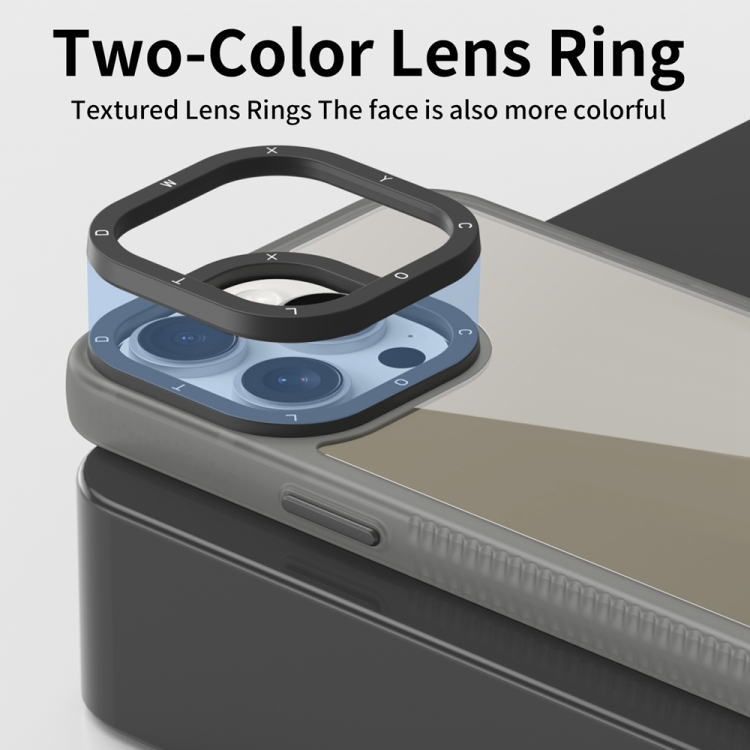 For Samsung Galaxy S24 Ultra 5G Frame Two Color Lens Ring TPU Phone Case(Black) For Samsung Galaxy S24 Ultra 5G Frame Two Color Lens Ring TPU Phone Case(Black)