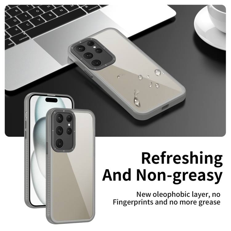 For Samsung Galaxy S24 Ultra 5G Frame Two Color Lens Ring TPU Phone Case(Black) For Samsung Galaxy S24 Ultra 5G Frame Two Color Lens Ring TPU Phone Case(Black)