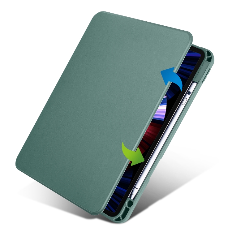 For iPad Air 13 2024 Acrylic 360 Degree Rotation Holder Leather Tablet Case(Pine Green) For iPad Air 13 2024 Acrylic 360 Degree Rotation Holder Leather Tablet Case(Pine Green)