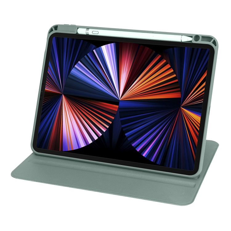 For iPad Air 13 2024 Acrylic 360 Degree Rotation Holder Leather Tablet Case(Pine Green) For iPad Air 13 2024 Acrylic 360 Degree Rotation Holder Leather Tablet Case(Pine Green)