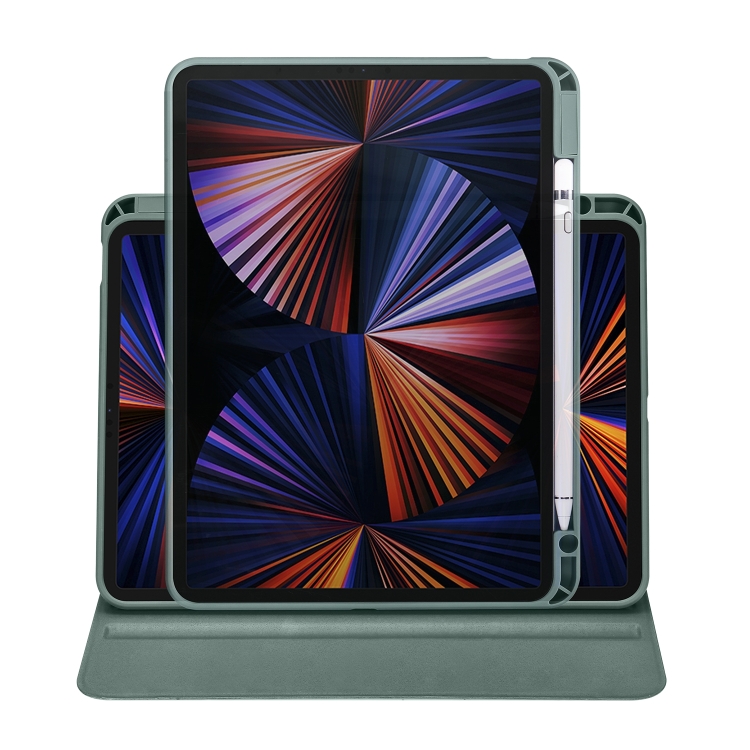 For iPad Air 13 2024 Acrylic 360 Degree Rotation Holder Leather Tablet Case(Pine Green) For iPad Air 13 2024 Acrylic 360 Degree Rotation Holder Leather Tablet Case(Pine Green)
