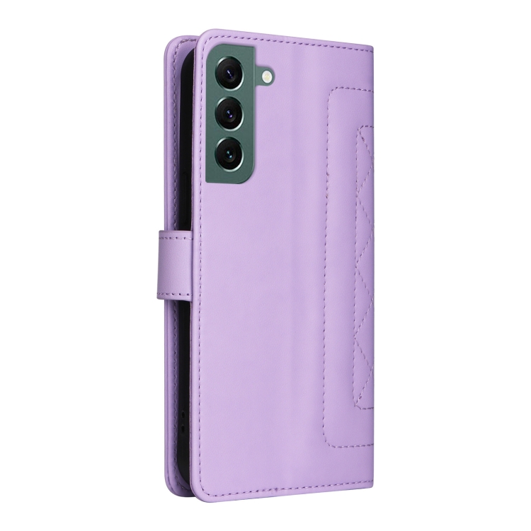 For Samsung Galaxy S22+ 5G Diamond Lattice Leather Flip Phone Case(Light Purple) For Samsung Galaxy S22+ 5G Diamond Lattice Leather Flip Phone Case(Light Purple)