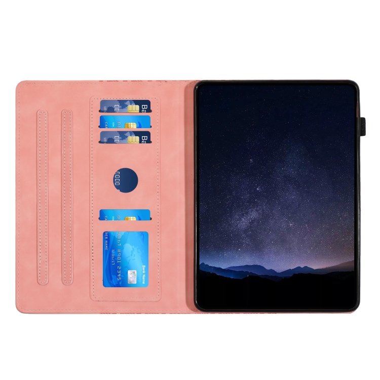 For iPad 10th Gen 10.9 2022 Building Blocks Embossed Leather Smart Tablet Case(Pink)