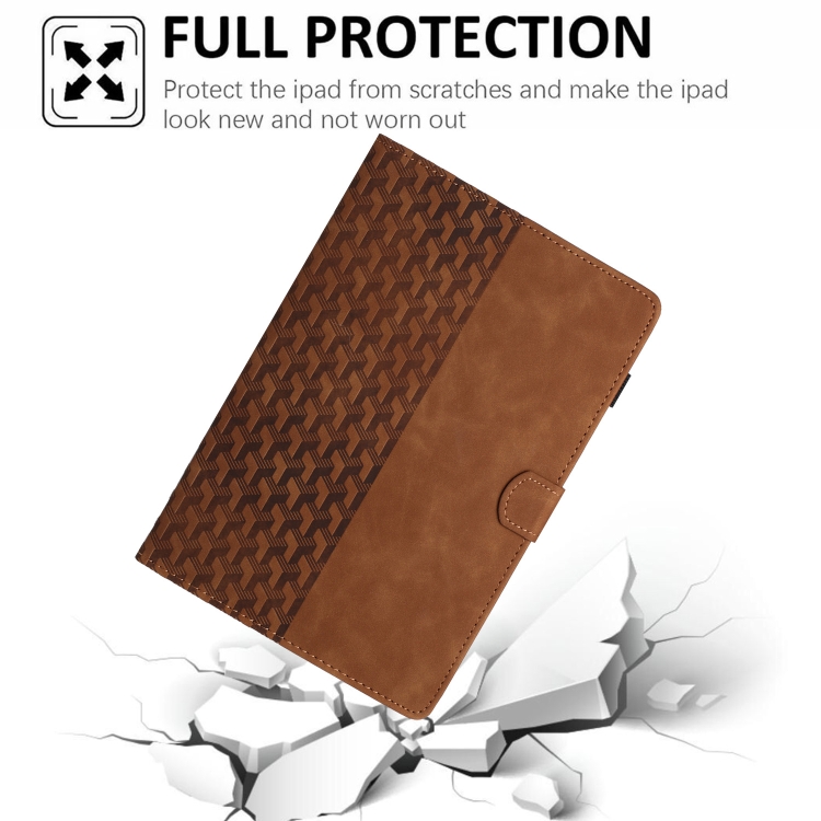 For iPad 10.2 2021 / Air 10.5 Building Blocks Embossed Leather Smart Tablet Case(Brown) For iPad 10.2 2021 / Air 10.5 Building Blocks Embossed Leather Smart Tablet Case(Brown)