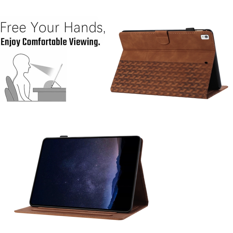 For iPad 10.2 2021 / Air 10.5 Building Blocks Embossed Leather Smart Tablet Case(Brown) For iPad 10.2 2021 / Air 10.5 Building Blocks Embossed Leather Smart Tablet Case(Brown)