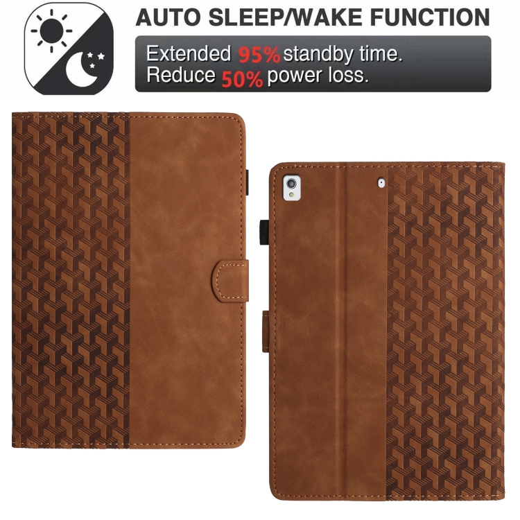 For iPad 10.2 2021 / Air 10.5 Building Blocks Embossed Leather Smart Tablet Case(Brown) For iPad 10.2 2021 / Air 10.5 Building Blocks Embossed Leather Smart Tablet Case(Brown)