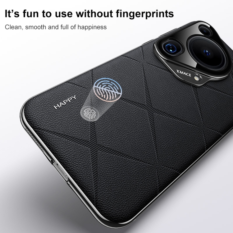 Huawei Pura 80 Pro / 80 Pro+ 5G用 プレーンレザーPC電話ケース