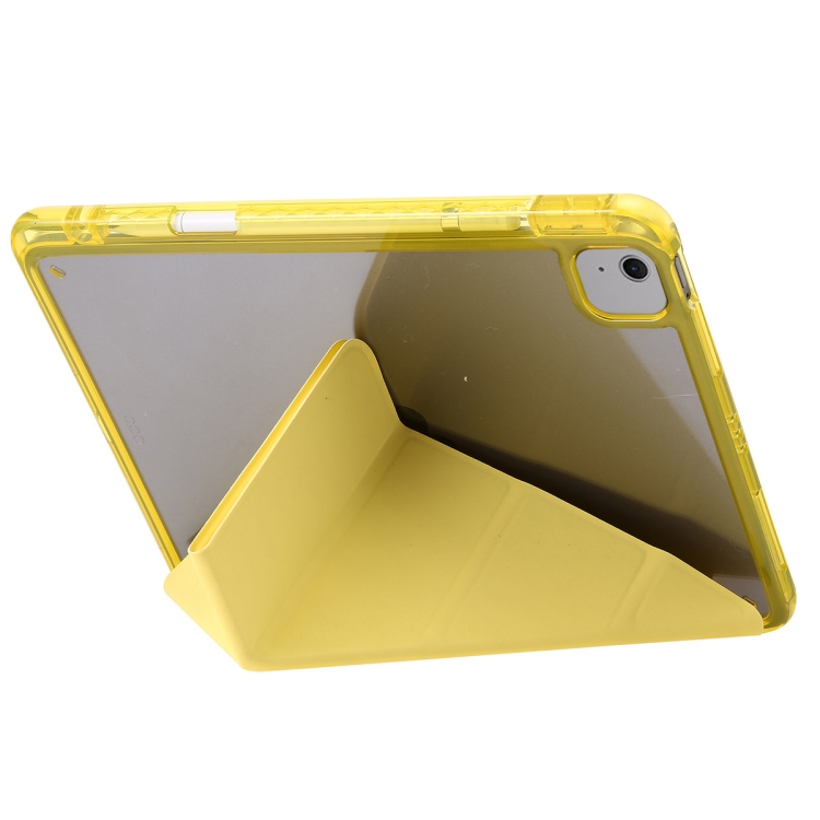 For iPad Air 13 2025 2024 Clear Acrylic Deformation Leather
