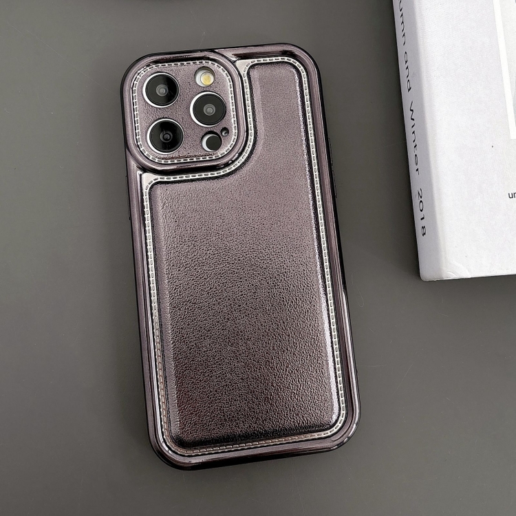 For iPhone 15 Plus Electroplating Frosted TPU Phone Case(Black)