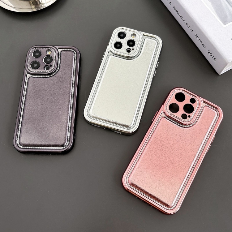 For iPhone 15 Plus Electroplating Frosted TPU Phone Case(Black)