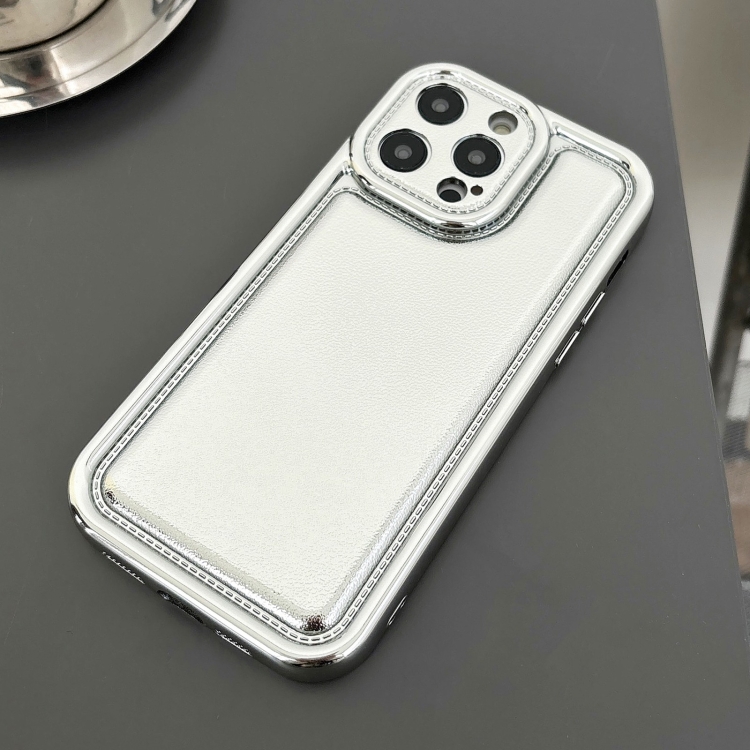 For iPhone 15 Plus Electroplating Frosted TPU Phone Case(Black)