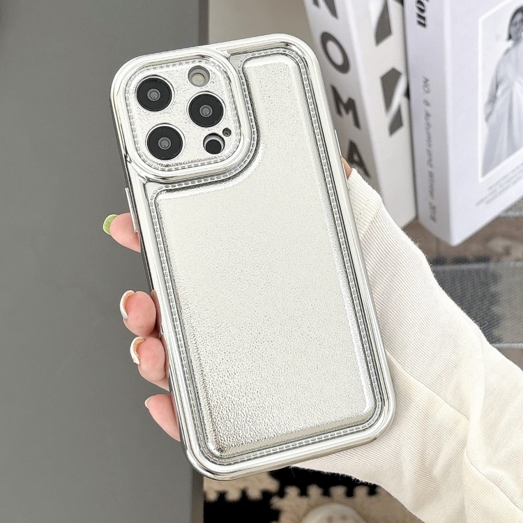 For iPhone 15 Plus Electroplating Frosted TPU Phone Case(Black)