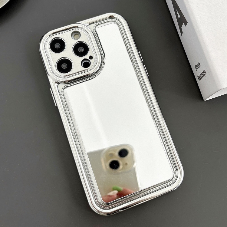 For iPhone 15 Plus Electroplating Mirror TPU Phone Case(Silver) For iPhone 15 Plus Electroplating Mirror TPU Phone Case(Silver)