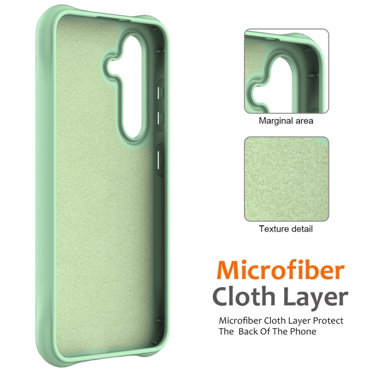 For Samsung Galaxy S24 5G Wave Texture MagSafe Magnetic Liquid Silicone Phone Case(Green) For Samsung Galaxy S24 5G Wave Texture MagSafe Magnetic Liquid Silicone Phone Case(Green)
