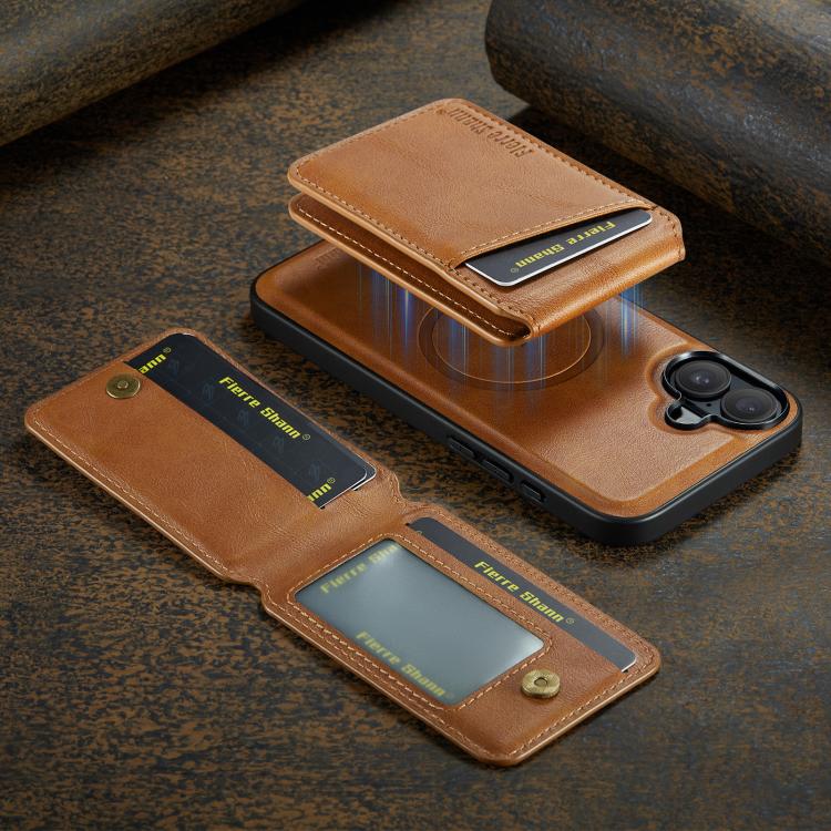 HKIDKK Étui de téléphone à rabat en cuir de vache ciré d'huile, pour Apple iPhone 14 (2022) 6,1 pouces rétro Folio étui portefeuille [porte-cartes ] Holster (couleur : Svart