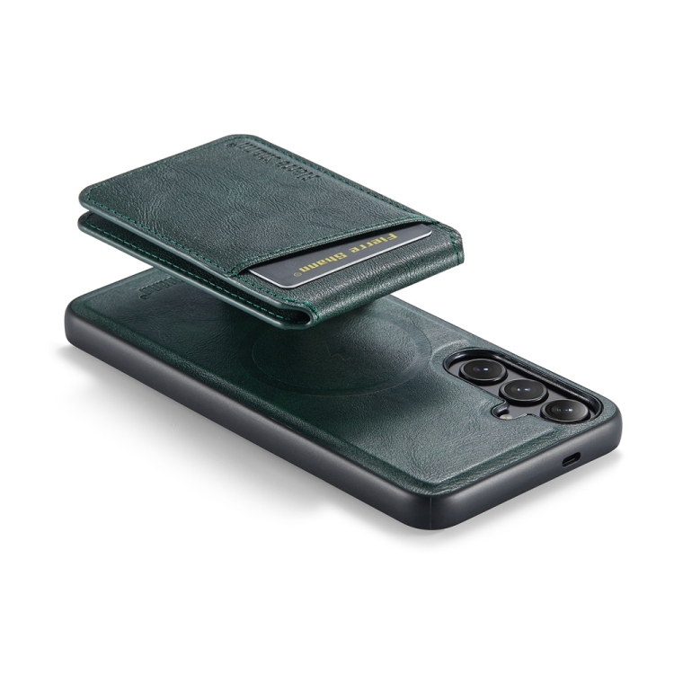 For Samsung Galaxy S24+ 5G Fierre Shann Cowhide Vertical Flip Magnetic Card Holder Phone Case(Green) For Samsung Galaxy S24+ 5G Fierre Shann Cowhide Vertical Flip Magnetic Card Holder Phone Case(Green)