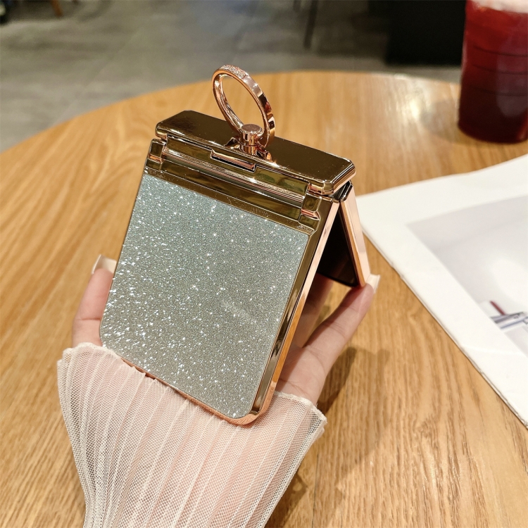 For Samsung Galaxy Z Flip4 5G Electroplated PC Starry Sky Glitter Shockproof Phone Case with Ring(Purple) For Samsung Galaxy Z Flip4 5G Electroplated PC Starry Sky Glitter Shockproof Phone Case with Ring(Purple)