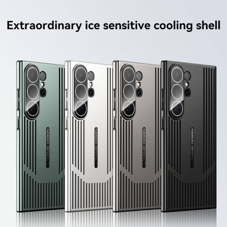 For Samsung Galaxy S23 Ultra 5G Ice Sense Heat Dissipation Electroplating Frosted Phone Case(Grey) For Samsung Galaxy S23 Ultra 5G Ice Sense Heat Dissipation Electroplating Frosted Phone Case(Grey)